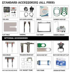 YONTHIN mesin bordir computerize kepala tunggal-desain 160, 15 tulisan Monogram, 4 Hoops, USB Import, LCD Touchscreen - Product Image 2