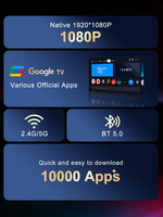 Projecteur Google TV officiel Canzone P21 sous licence, Android 14, 4K, Smart, autofocus, double Wi-Fi 5.0, haut-parleurs intégrés, Netflix