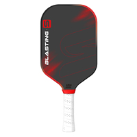 Raquette de pickleball en fibre de carbone Jusain, surface noire PERSER IV 16 mm T700 Gen4 Core