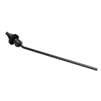 Support de cymbale professionnel UNLOCKDRUM noir courbé à section unique, lot de 2, tube de 10 mm avec kit de fixation de cymbale