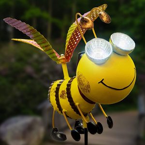 Adornos <span class=keywords><strong>de</strong></span> jardín impermeables, luces <span class=keywords><strong>de</strong></span> estaca solares Led <span class=keywords><strong>de</strong></span> abeja amarilla para decoración al aire libre - Product Image 3