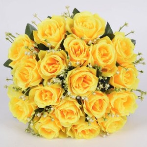 Y-R017 2021 vente chaude <span class=keywords><strong>pas</strong></span> <span class=keywords><strong>cher</strong></span> artificielle rouge rose <span class=keywords><strong>Bouquet</strong></span> de fleurs bouquets rose artificielle pour pièce maîtresse de mariage <span class=keywords><strong>Bouquet</strong></span> De <span class=keywords><strong>Mariée</strong></span> - Product Image 6