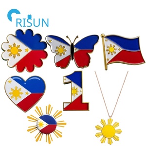 Filipinas recuerdo <span class=keywords><strong>filipino</strong></span> sol bandera solapa Pin imán personalizado esmalte <span class=keywords><strong>filipino</strong></span> Sol y estrellas esmalte emblema Pin insignia - Product Image 1