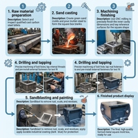 Molde de Prueba de Hormigón de Hierro Fundido de Alta Resistencia de 150 mm con Pernos de Fijación, Molde para Pruebas de Resistencia del Cemento para Ingeniería Civil