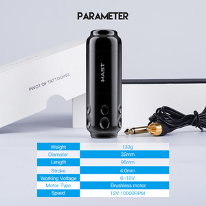 <span class=keywords><strong>Machine</strong></span> à <span class=keywords><strong>tatouer</strong></span> <span class=keywords><strong>Dragonhawk</strong></span> Mast avec moteur sans balais et alimentation électrique pour tatouage - Product Image 4