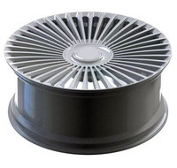 Jantes en alliage d'aluminium forgé sur mesure, blanches, 20, 21, 22, 24 pouces, à rayons, finition noir brillant, pour Rolls-Royce