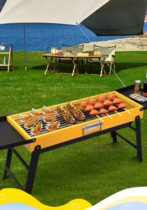 <span class=keywords><strong>Mini</strong></span> Parrilla de barbacoa <span class=keywords><strong>portátil</strong></span> para interiores y exteriores, parrilla de acero inoxidable gruesa sin humo, <span class=keywords><strong>asador</strong></span> de Camping recubierto de polvo - Product Image 6