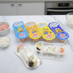 Malvaviscos Halal al por Mayor Personalizados, Cubiertos con Salsa de Chocolate, Caja de Dulces con Chispas Multicolores - Product Image 3