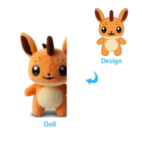 OEM ODM Faites Votre Propre Peluche Personnalisée Animal de Bande Dessinée Jouets En Peluche Poupée En Peluche Mascotte Jouet Poupées Personnalisées En Peluche
