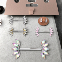 Marquise CZ mamelon anneau en acier inoxydable corps Piercing bijoux mode mamelon bijoux pour femmes hommes