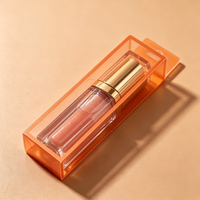 Boîte d'emballage en PVC semi-transparente personnalisée pour rouge à lèvres et brillant à lèvres, boîte cadeau pour outils cosmétiques recyclable avec logo personnalisé