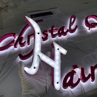 Lettres de canal rétroéclairées 3D personnalisées pour l'extérieur, enseigne publicitaire, panneau d'affichage, enseigne commerciale éclairée par LED pour enseigne rétroéclairée