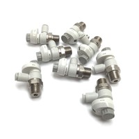 Banyak 8 buah Pengontrol Kecepatan As2201fs-n02-06 dengan Skala, 1/4" Npt 6mm Baru, Asli, Tersedia, dengan Garansi Satu Tahun.