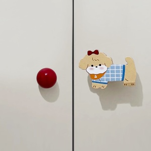 Puppyvormige moderne minimalistische kledingkastgrepen Leuke kastdeurknoppen voor kinderkamers Kat Beer Konijn Lade trekt aan massief hout - Product Image 3