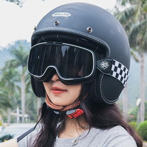 Casco Americano Vintage 3/4 para Motocicleta, Estilo Retro para Hombres y Mujeres - Product Image 3