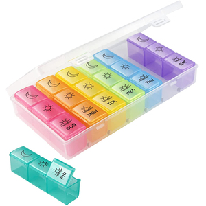 Khối lượng cao xách tay <span class=keywords><strong>7</strong></span> Ngày Hàng Tuần <span class=keywords><strong>Pill</strong></span> Organizer 4 lần 21 ngăn lớn <span class=keywords><strong>Pill</strong></span> trường hợp cho du lịch <span class=keywords><strong>Pill</strong></span> lưu trữ trường hợp - Product Image 1