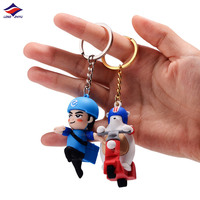 Longzhiyu Custom 3D Cute Doll Keychain with Personalized Logo Soft PVC Cheap High Quality Keyring Crafts and Gifts