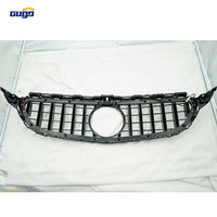 GUGO Nouvelle calandre en plastique pour Mercedes-Benz Classe C W205 2014-2021 Noir brillant Grille avant éclairée à ligne unique