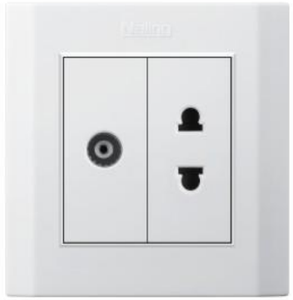 Vente directe usine chinoise – Prise <span class=keywords><strong>TV</strong></span> populaire + prise à 2 broches blanche pour PC et AV, usage domestique - Product Image 4
