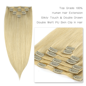 Extensions de cheveux à clips KSWIGS Salon Grade PU, 100 % cheveux humains, couleur personnalisée, prêtes à être expédiées - Product Image 6