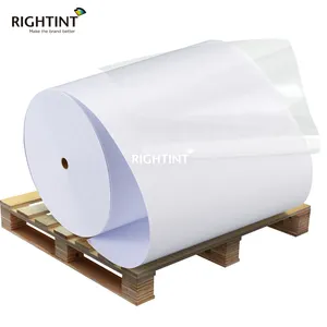 Waterproof 50mic Transparent BOPP Film Self-Adhesive Paper Roll Adhesive Vinyl Roll For UV Inkjet Printing
