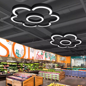 Tùy Chỉnh Vòng Treo Đèn Lớn Đường Cong Tuyến Tính Ánh Sáng Thông Tư Hình Bầu Dục Trần Hình Bán Nguyệt Ánh Sáng Mặt Dây Chuyền Vòng Tròn LED Hiện Đại Đèn Chùm - Product Image 3