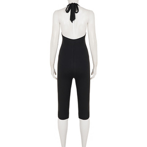 PEEQI WEP49625 Tuta Senza Maniche da <span class=keywords><strong>Donna</strong></span> con Fibbia Metallica, Scollo a U Profondo, Stile Sportivo - Product Image 6