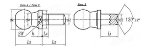 Vis à tête sphérique en acier inoxydable, norme DIN71803, fabrication sur mesure YPH - Product Image 6