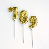 Ballon automatique auto-gonflable pour enfants, boule en aluminium en forme de chiffres pour fête d'anniversaire et de noël