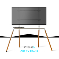 Dernier modèle de chevalet d'art flottant de luxe Support TV pour Quadpod TV 75 pouces Support TV pour bureau à domicile