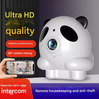 Cámara de Vigilancia Inalámbrica Inteligente para el Hogar 180 °   Visión amplia giratoria, fácil configuración, visión nocturna por infrarrojos y comunicación bidireccional