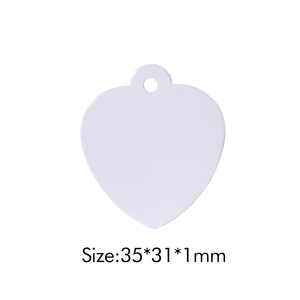 Personalizada de alta calidad de sublimación en blanco mascota de aluminio Id nombre Collar cadena etiqueta para gato perro doble cara Etiqueta de perro - Product Image 4