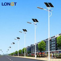 Lampadaire Solaire LED LONGT Type Split Tout-en-un 40W avec Poteau de 6m, Étanchéité IP65, Batterie Intégrée, Boîtier de Lampe, Garantie 3 Ans