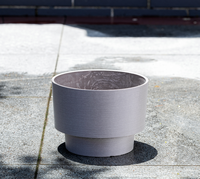 Pot rond en plastique BSCI, pot à fleurs, jardinière d'extérieur pour la maison, le jardin, le balcon, décoration rustique, conteneur pour plantes d'intérieur et d'extérieur
