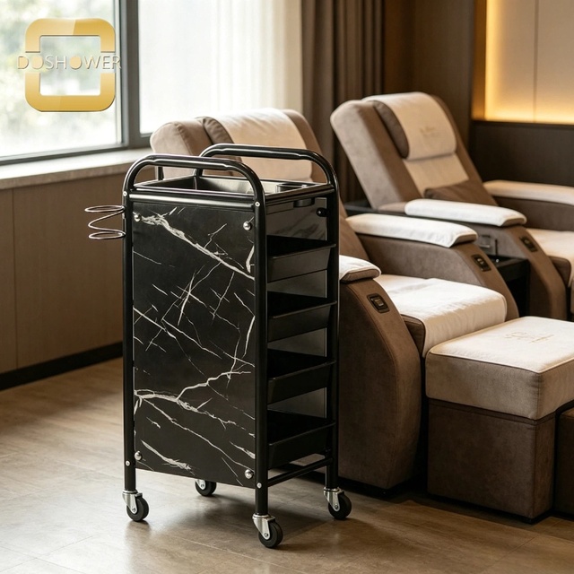 Hot Selling Rolling Beauty Trolley of Portable Movable Station with Multi-Layer Storage Shelves for Salon Studio Furniture