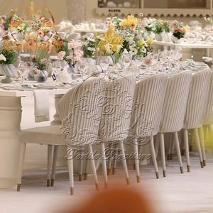 Estilo moderno de acero inoxidable apilable fiesta banquete Wed boda Hotel sillas para decoración y bodas silla comedor - Product Image 3