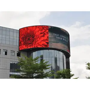 Big Digital Werbung Billboard Zeichen Banner Gebogene Werbung Outdoor P8 Led Screen Display Board