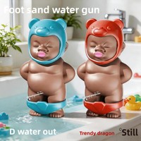 Pistolet à eau en plastique noir créatif Sasha Zi, petit format, pour enfant, jouet de farce et d'imitation