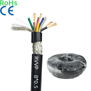 RVVP <span class=keywords><strong>2</strong></span>-8-aderige 0,<span class=keywords><strong>2</strong></span>-<span class=keywords><strong>2</strong></span>,5mm² afgeschermde PVC-geïsoleerde verzinkte koperen RVVP Auto IP65 industriële signaalbesturingskabel - Product Image 1
