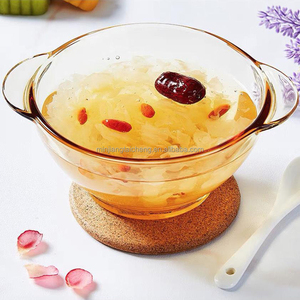 Nhà Máy <span class=keywords><strong>Pyrex</strong></span> Tempered con dấu xử lý đôi tai Bảo Quản Cao Borosilicate kính lò vi sóng Lò hổ phách màu salad trái cây Bát - Product Image 2