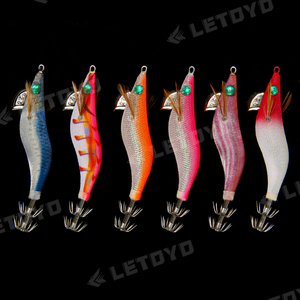 Premium 2.5 # -3.5 #   Egi Shrimp Wobbler Squid Jig <span class=keywords><strong>Esche</strong></span> in Legno a Forma di Gambero per la Pesca a Jigging di Polpi e <span class=keywords><strong>Seppie</strong></span> in Acqua Salata - Product Image 5
