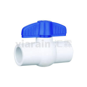 회색 몸체가있는 노란색 손잡이 <span class=keywords><strong>PVC</strong></span> 볼 밸브 물 플라스틱 밸브 용 수동 나비 소켓 나사 - Product Image 5