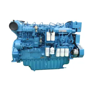 4 स्ट्रोक 6 सिलेंडर 650hp वेइचई 6m33 श्रृंखला समुद्री डीजल नाव इंजन 6m33c650-18