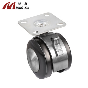 Ming Xin Furniture Caster Plate Mount Polyurethane Wheel With Brake For Office <b>Chair</b> Sofa - Product Image 1