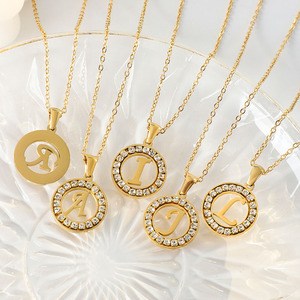<strong>Jewelry</strong> Making <strong>Supplies</strong> Wholesale Initial English Letter Fashion Initial <strong>Jewelry</strong> Necklace Stainless Steel Necklace - Product Image 3