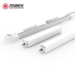 Motor Rod Asmart Double Snack Smart Curtain con Track Home theater arresto motorizzato soggiorno Heavy Duty Metal PE White - Product Image 2