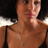 Collar con Colgante de Acero Inoxidable Personalizado con Nombre y Piedra de Nacimiento de Diciembre, Certificado por la CE, Regalo para el Día de la Madre y San Valentín