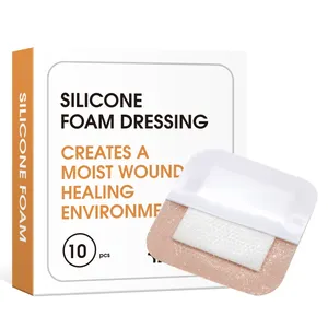 Vestido de silicone autoadesivo, com almofada de espuma para cuidados com machucados