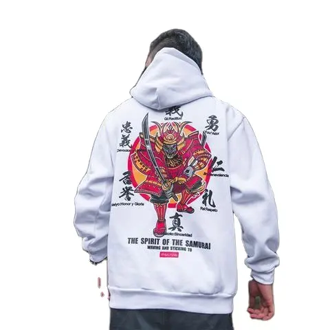 New Collection 2024 Spring Unisex Pullover Hoodies Chinese God Ghost Idiom Pattern Hoodies