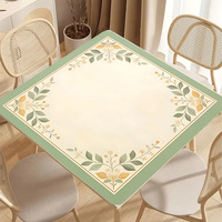 Tapis de Mahjong carré floral frais très populaire, antidérapant et insonorisant en caoutchouc pour jeux de société en famille